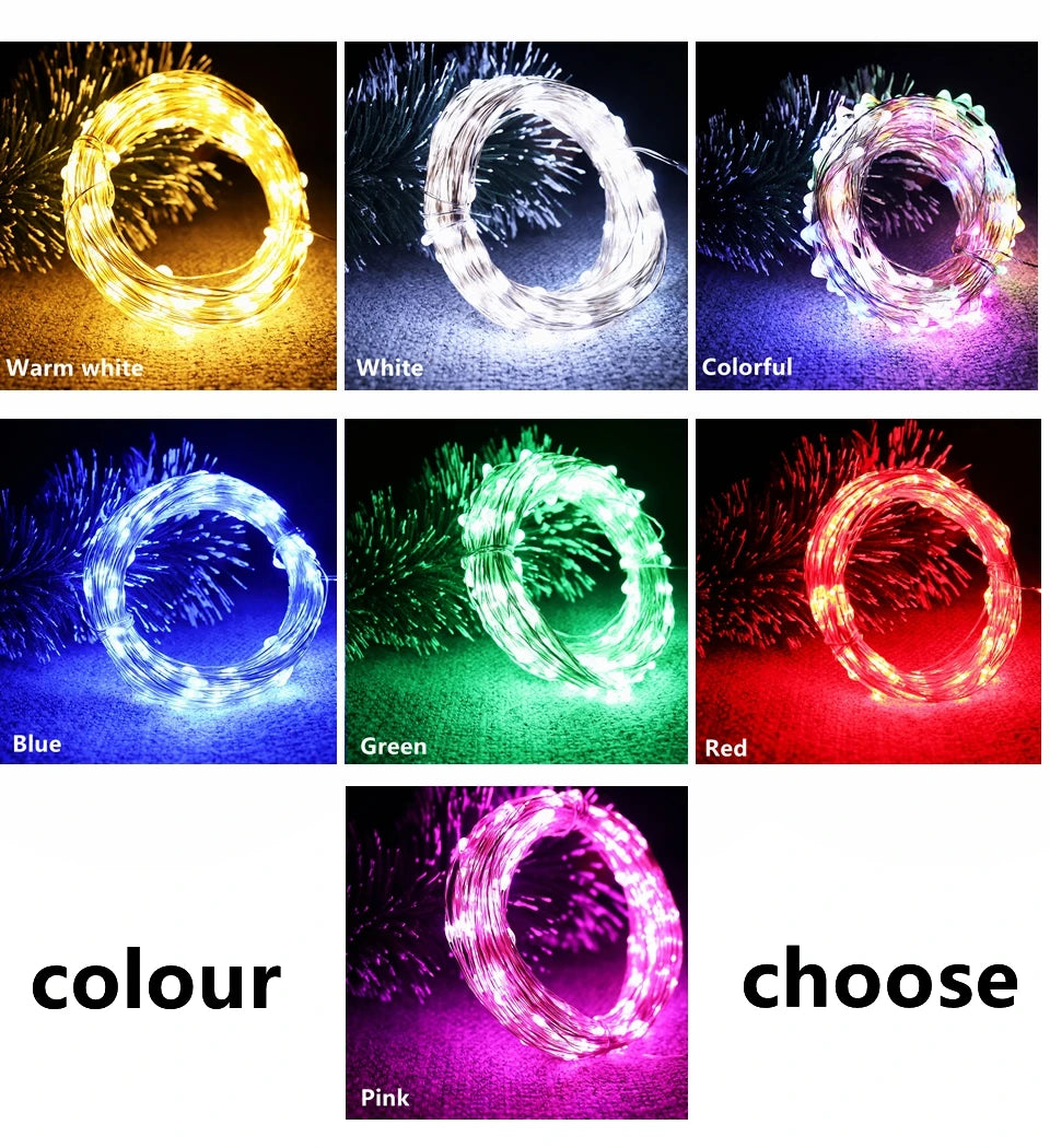 ドレープライト|イベント・クリスマス装飾|LEDストリングライト 銅線(1〜10m )