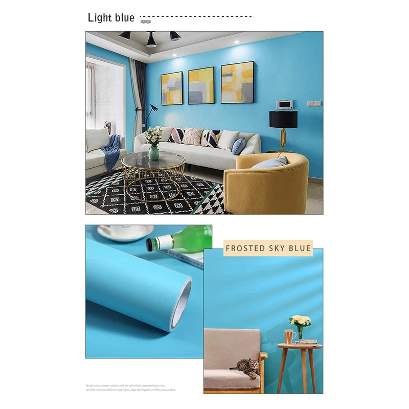 壁面装飾 壁紙単色カラーシート 40c幅 自己粘着性 防水仕様