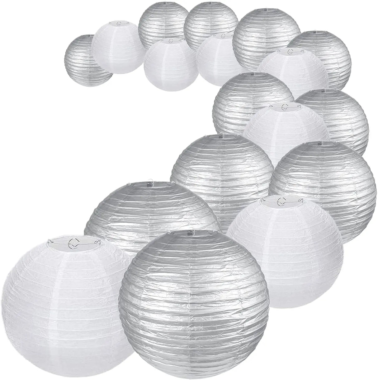 イベント・パーティー装飾|結婚式&イベント用紙ランタンセット(18個)