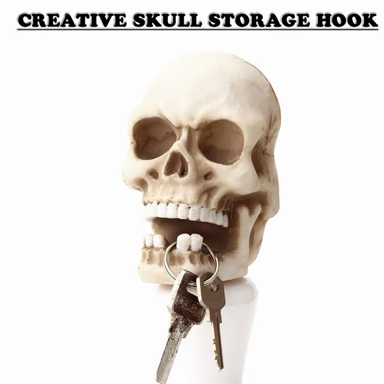 イベント・ハロウィングッズ|スカル彫刻キー収納フック