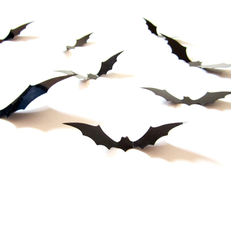 イベント・ハロウィングッズ|12枚セット 3Dコウモリウォールステッカー