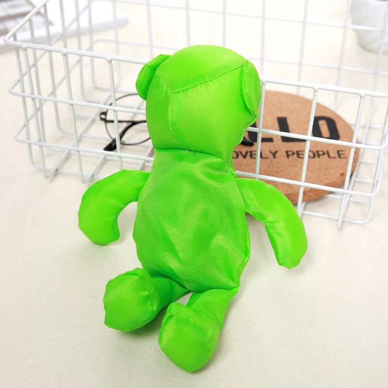 |ノベルティ用品 | 防水テディーベア型収納エコバッグ | 38x38c