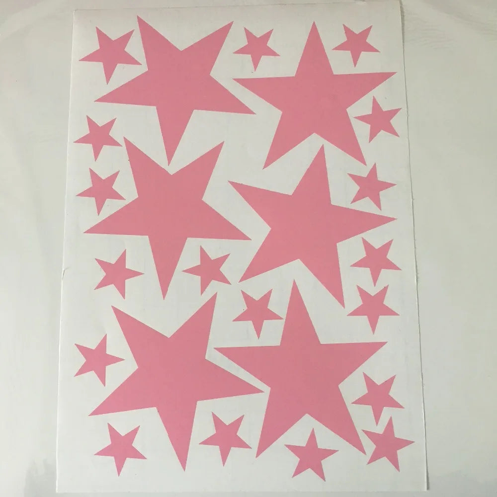 インテリア装飾用 室内装飾 星柄ステッカー 24pcs/45pcs カワイイ星形デザイン