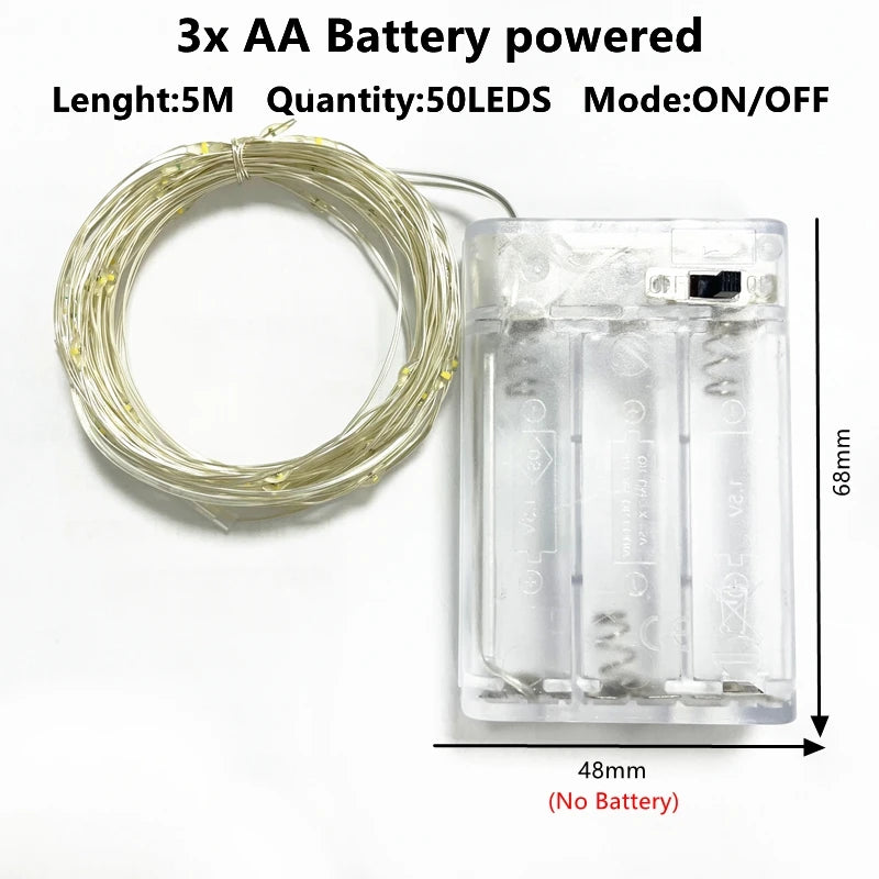 ドレープライト|イベント・クリスマス装飾|LEDストリングライト 銅線(1〜10m )