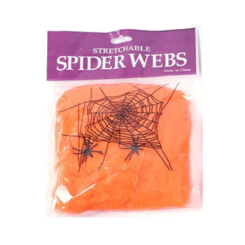 イベント・ハロウィングッズ|白い伸縮性クモの巣デコレーション