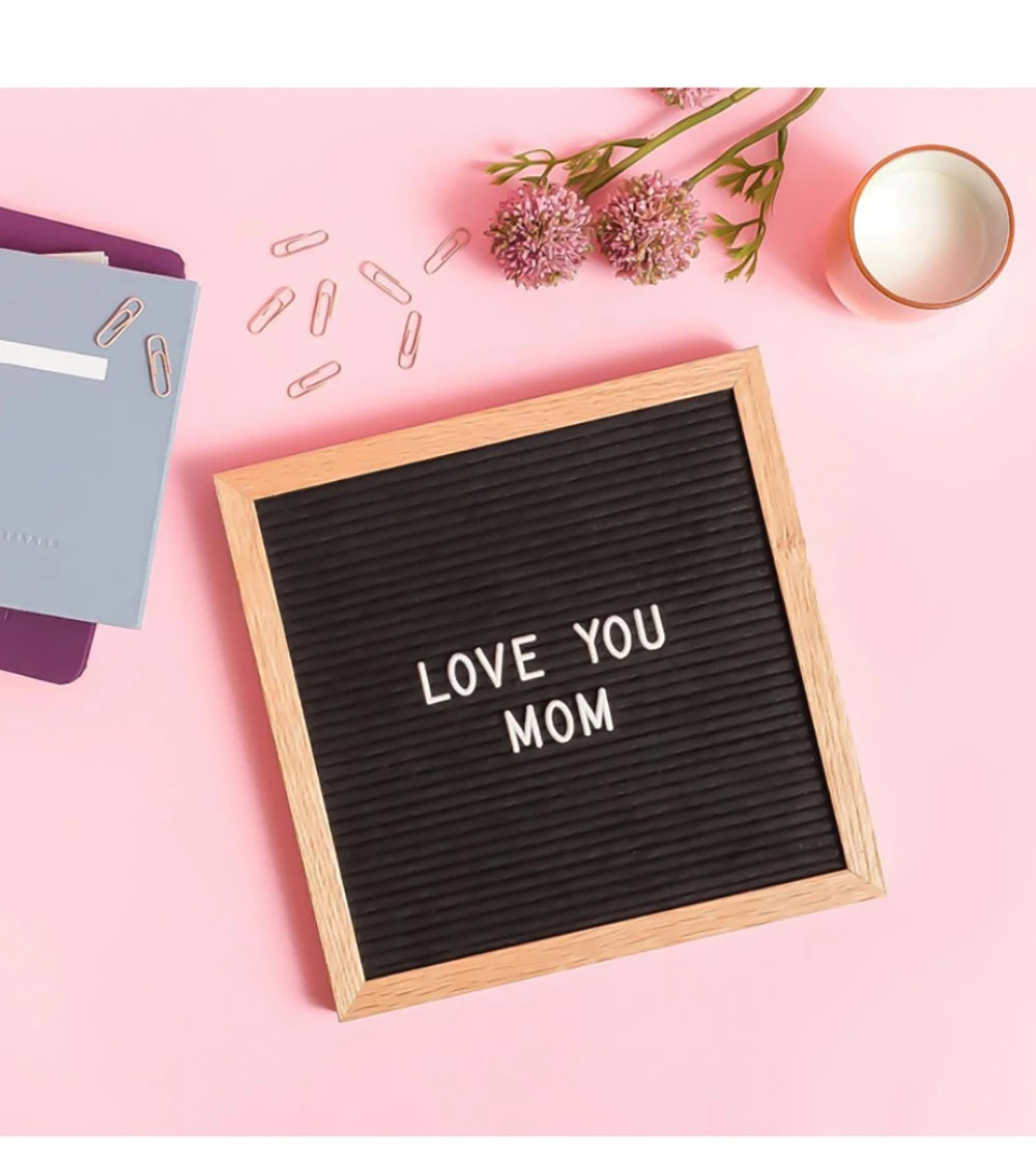 DIYフェルトメッセージボード 無垢材フレーム