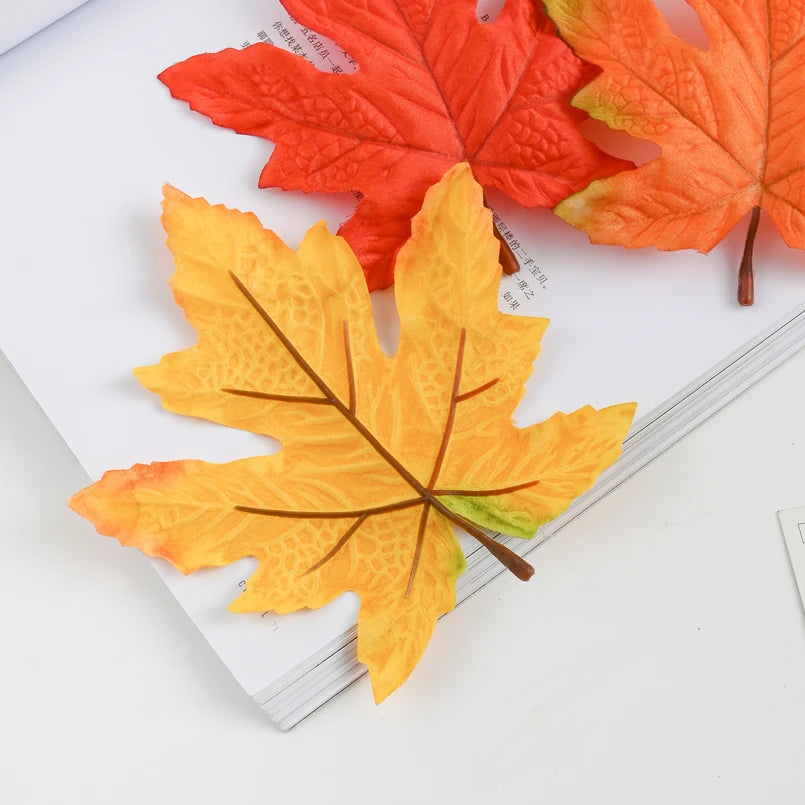 イベント・ハロウィングッズ|シルクメープルリーフ デコレーション用 10個