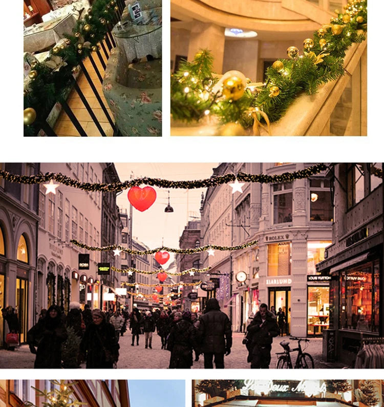 イベント・クリスマス装飾|LED付き2.7mクリスマスガーランド