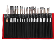 24本入りナイロン毛 水彩用絵筆セット