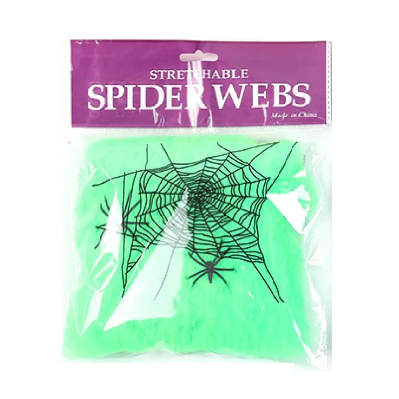 イベント・ハロウィングッズ|白い伸縮性クモの巣デコレーション