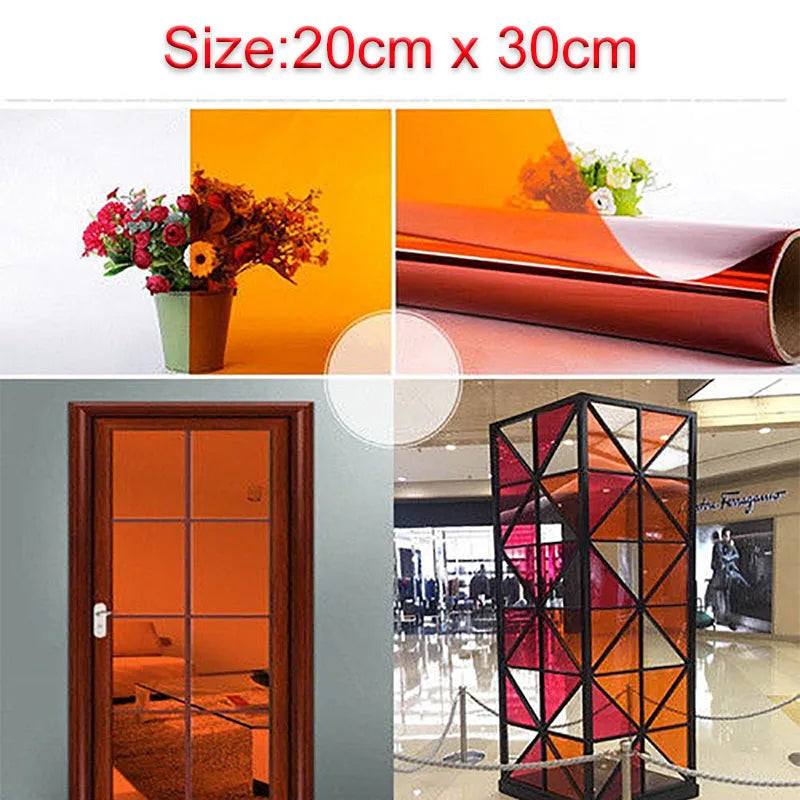 【窓用装飾シート】ステンドグラス風 透明カラーフィルム