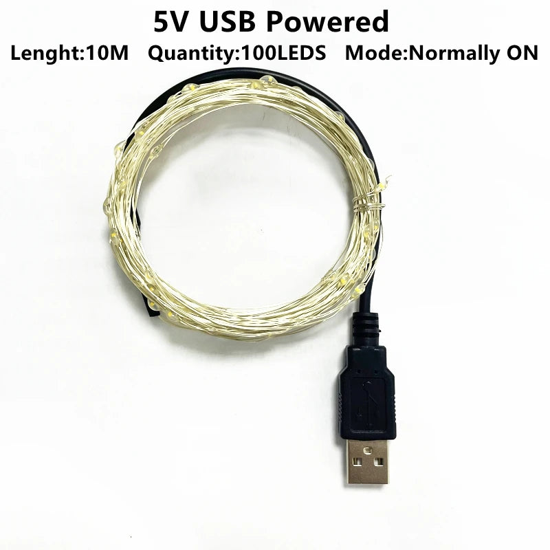 ドレープライト|イベント・クリスマス装飾|LEDストリングライト 銅線(1〜10m )