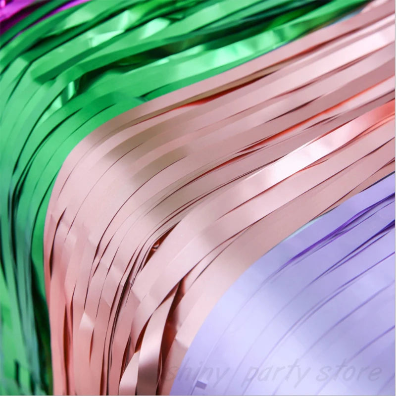 パーティー・インテリア用装飾 キラキラ!カラーカーテン 長さ2M メタリック