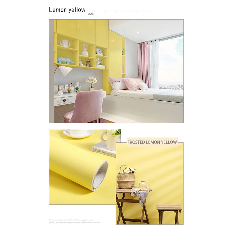 壁面装飾 壁紙単色カラーシート 40c幅 自己粘着性 防水仕様