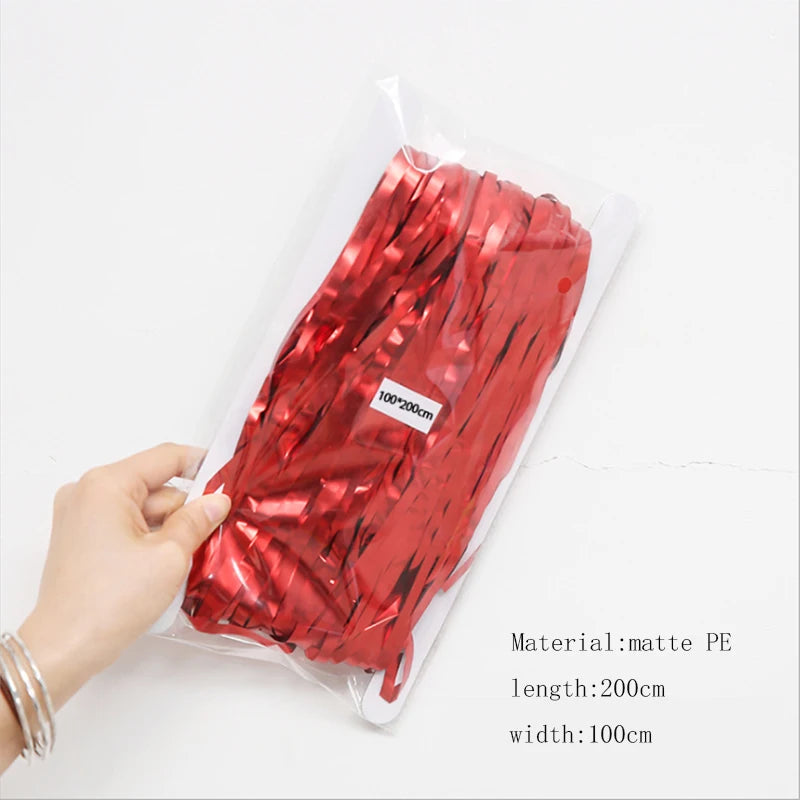 パーティー・インテリア用装飾 キラキラ!カラーカーテン 長さ2M メタリック