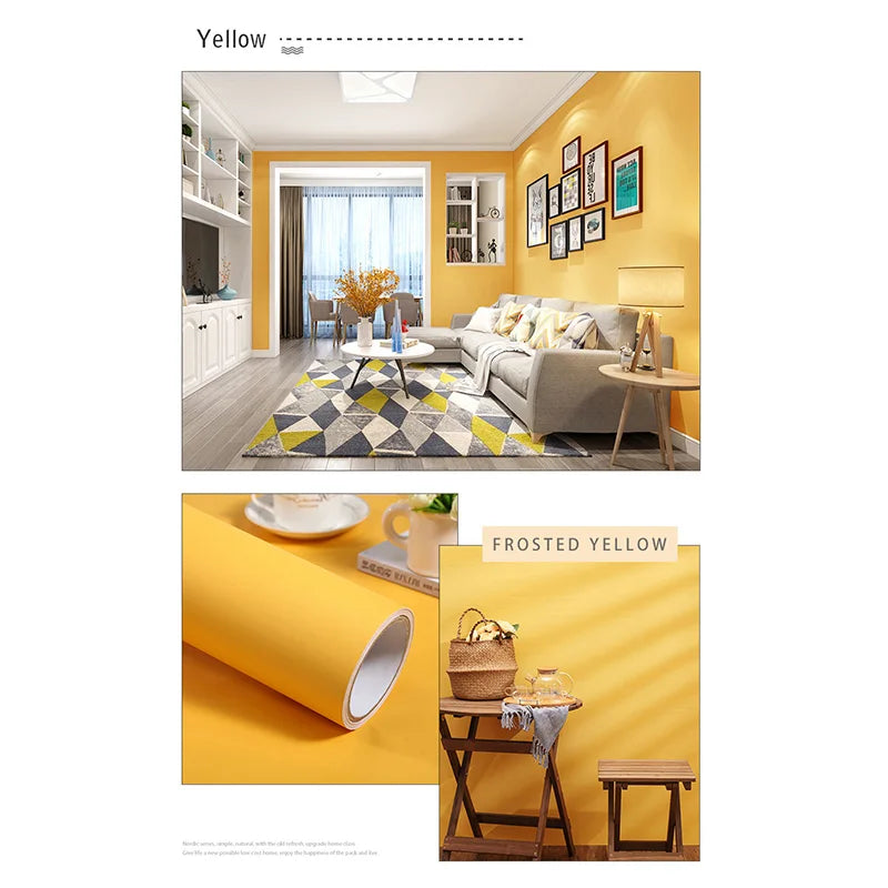 壁面装飾 壁紙単色カラーシート 40c幅 自己粘着性 防水仕様