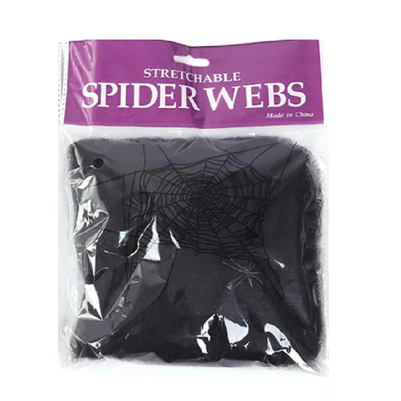 イベント・ハロウィングッズ|白い伸縮性クモの巣デコレーション