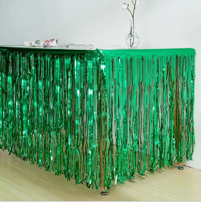 パーティー・インテリア用装飾 キラキラ!テーブル飾りカーテン 長さ1M 卓上用