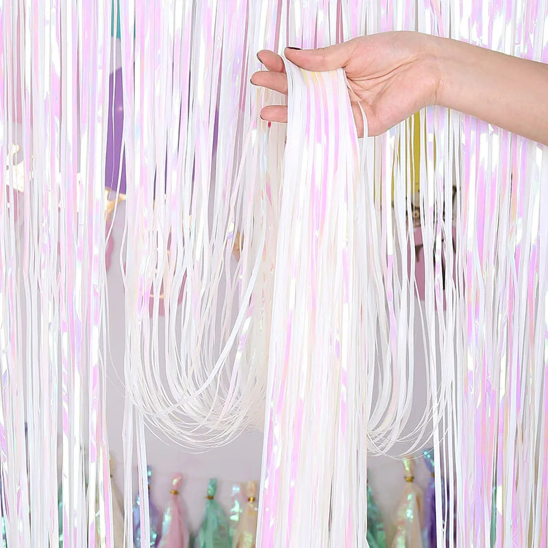 パーティー・インテリア装飾 キラキラ!オーロラカラーカーテン デザイン19