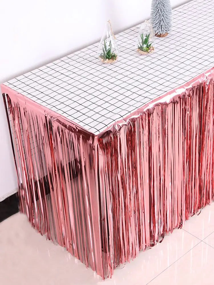 パーティー・インテリア用装飾 キラキラ!テーブル飾りカーテン 長さ1M 卓上用