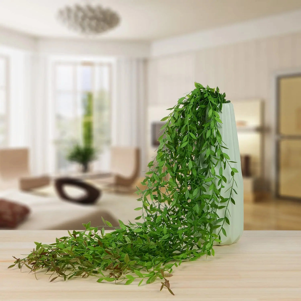 人工アイビーウィローガーランドフェイクツルライトストリンググリーンハンギングプラントウォールパーティーウェディングホーム屋内屋外装飾