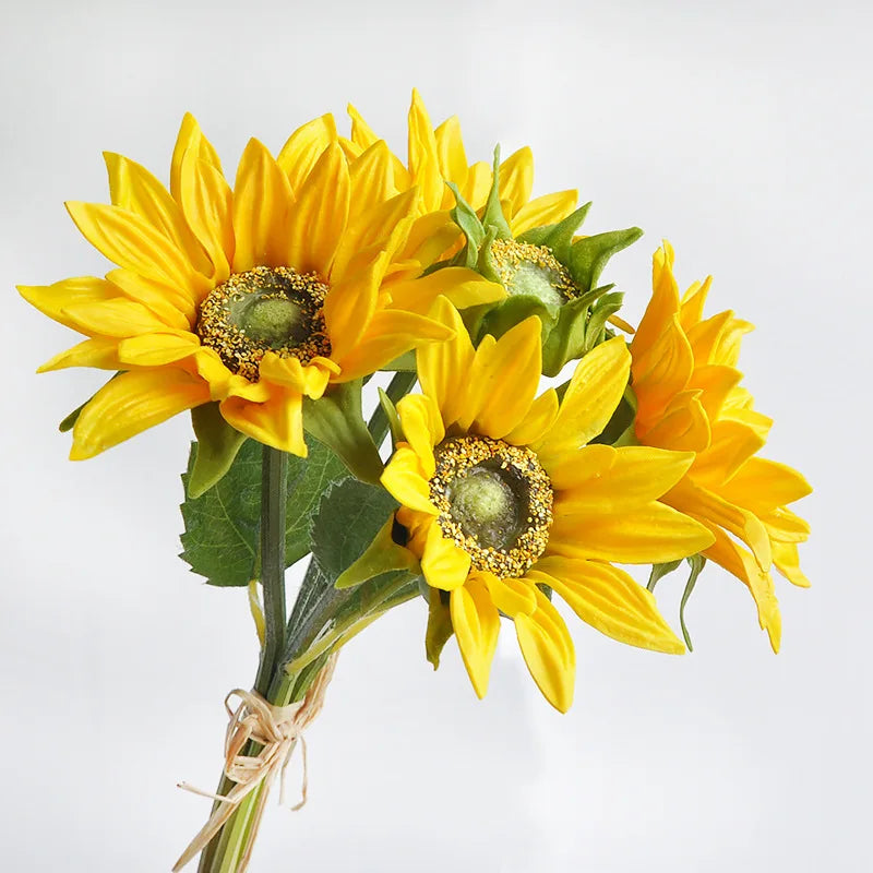 人工シリコンひまわりブーケ・造花・リアルタッチ・フェイクプラント