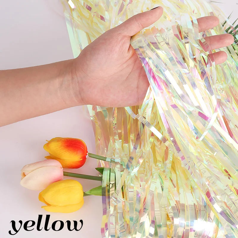 パーティー・インテリア装飾 キラキラ!オーロラカラーカーテン デザイン19