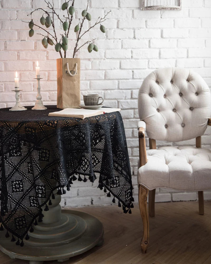 インテリア・パーティ装飾 | ヴィンテージ風かぎ針編みマルチクロス