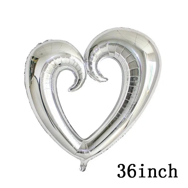 ラブハートベアホイルバルーン 誕生日・バレンタイン用