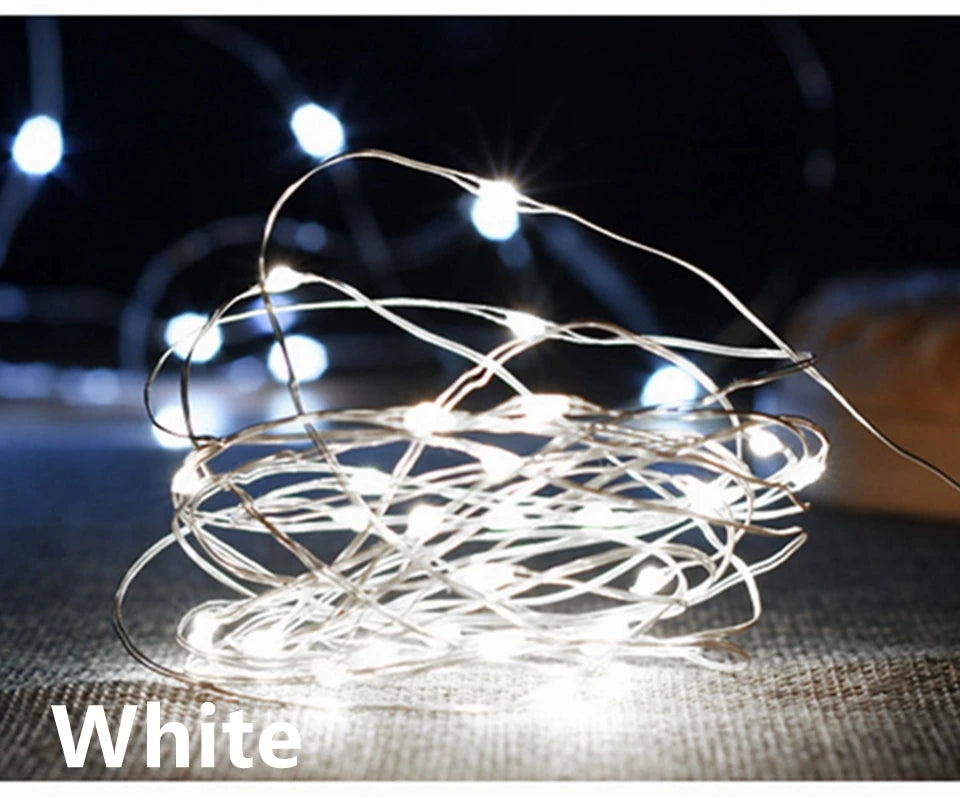 ドレープライト|イベント・クリスマス装飾|選べる電源!LEDストリングガーランドライト(1M/2M/5M/10M)