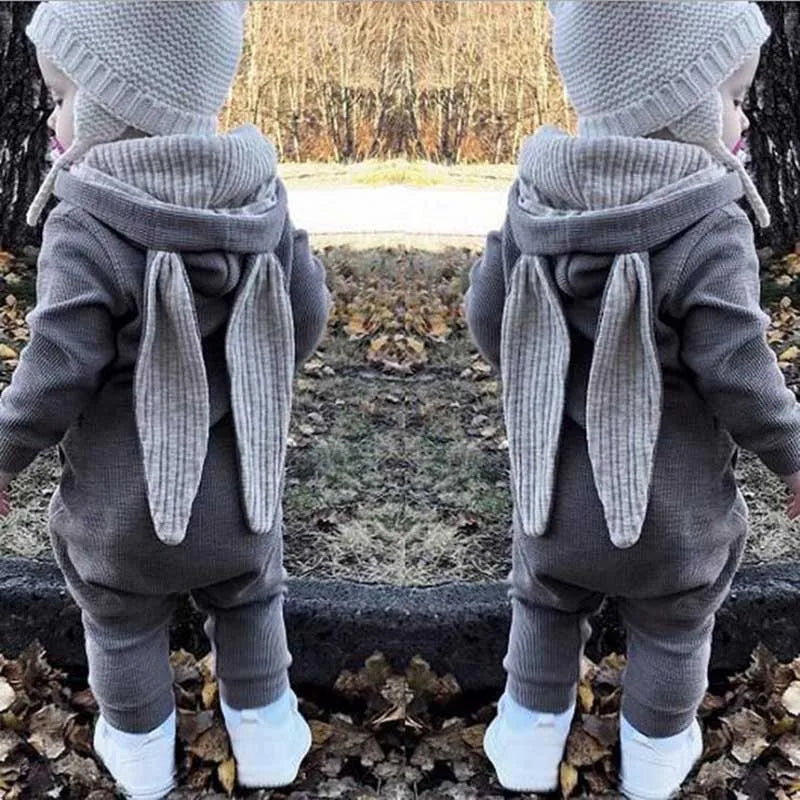 イベント・ハロウィングッズ|秋冬用ベビーウサギロンパース(3〜18ヶ月)