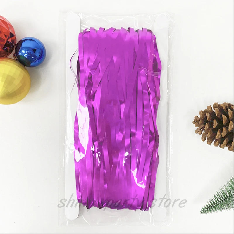 パーティー・インテリア用装飾 キラキラ!カラーカーテン 長さ2M メタリック