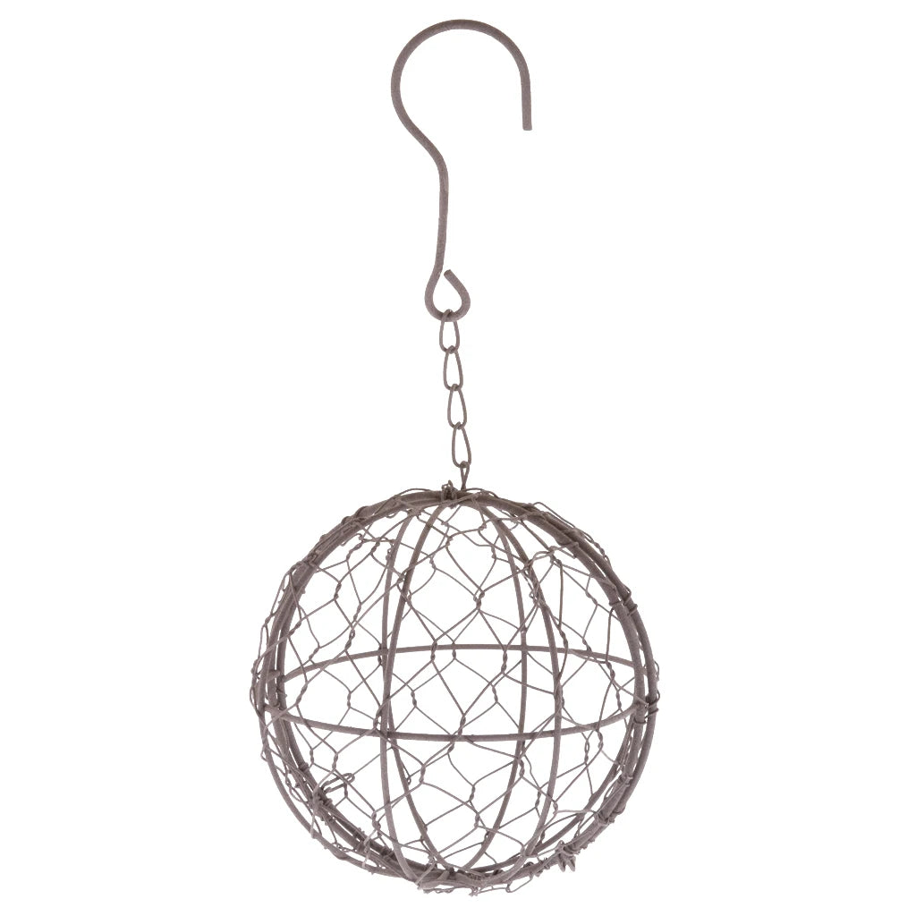 素朴な鉄製ワイヤーリースフレーム・多肉植物ポット・鉄製ハンギングプランター・プラントホルダー