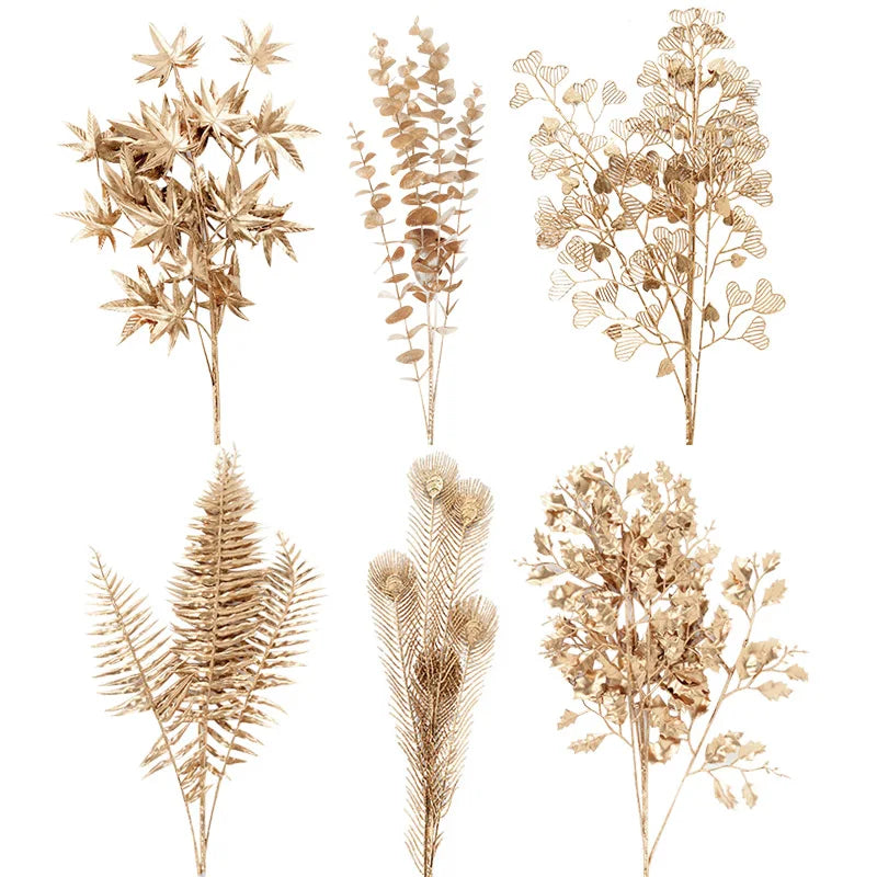 フェイクリーフデコ ゴールド/グリーン