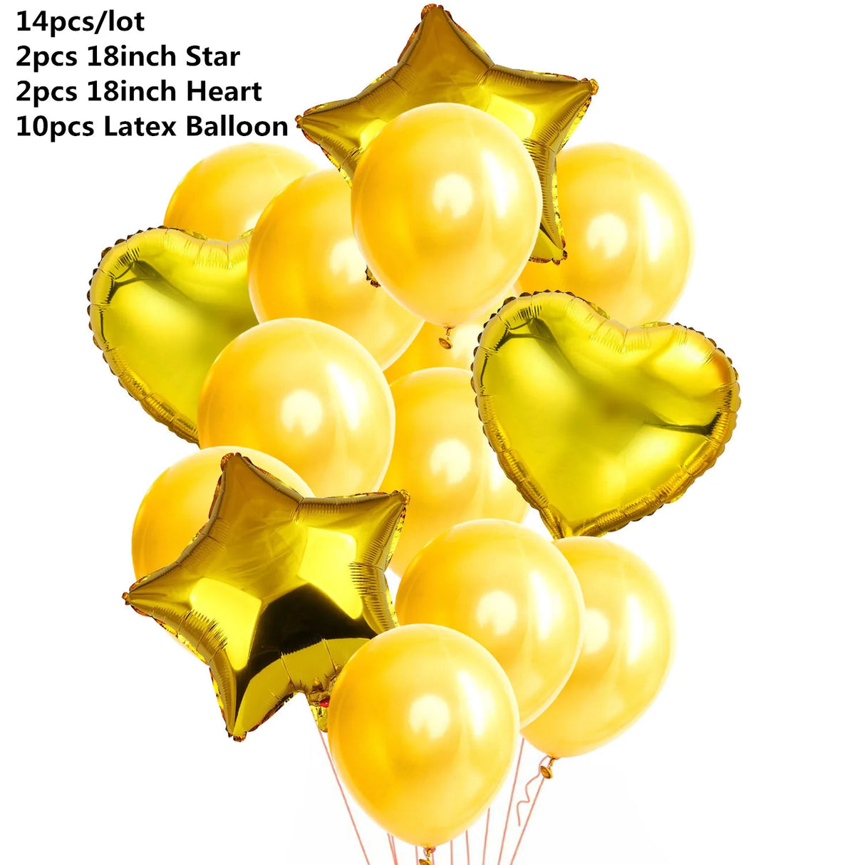 ミックスメタリックバルーンセット 10/14個