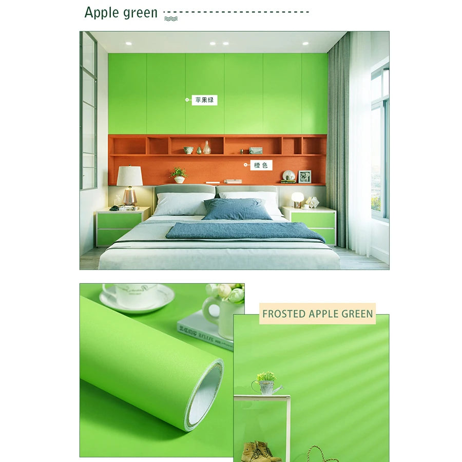 壁面装飾 壁紙単色カラーシート 40c幅 自己粘着性 防水仕様