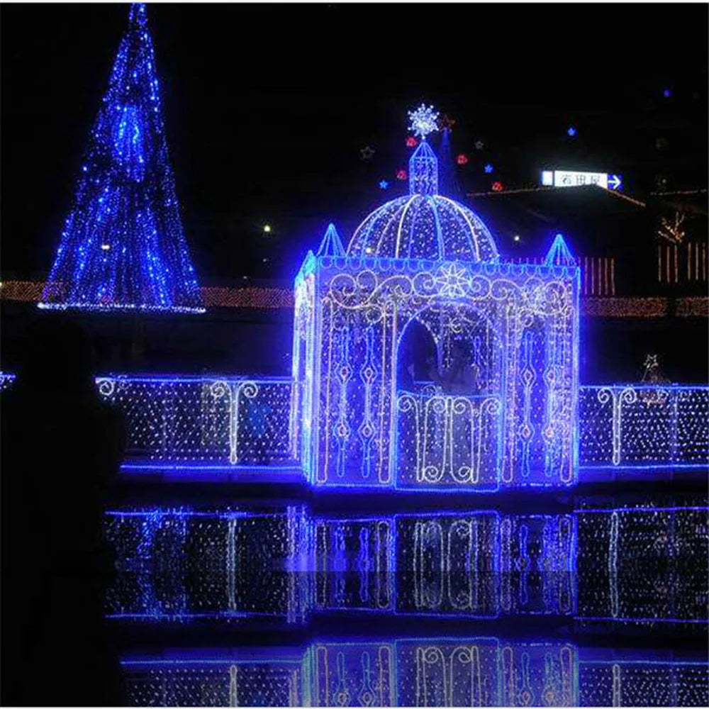 ドレープライト|イベント・クリスマス装飾|LEDクリスマスライト 屋外用ネットメッシュ(幅1.5M~12M)