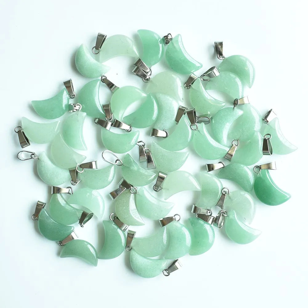 イベント装飾・パーティグッズ|天然石三日月型ペンダントヘッド(50個セット)