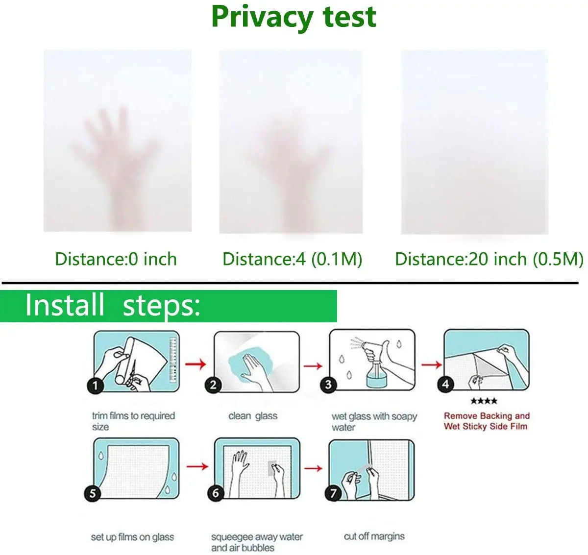 【紫外線カット96%!】すりガラス風ガラスフィルム