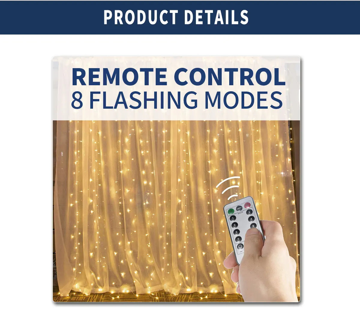 カーテンライト|イベント・クリスマス装飾|防水クリスマスカーテンライトUSB接続(幅3M/4M/6M)