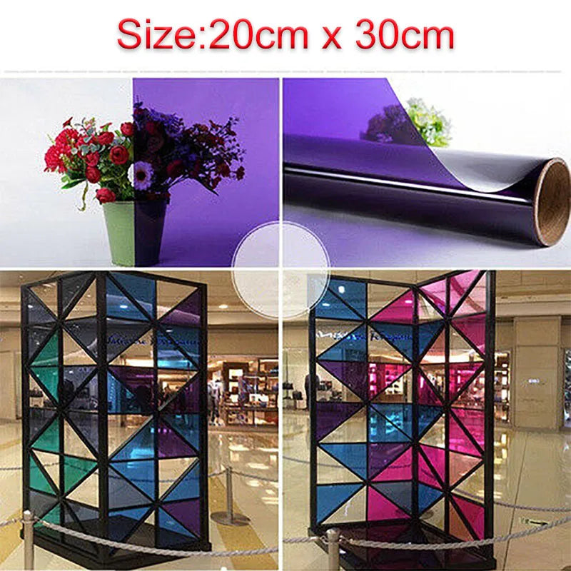 【窓用装飾シート】ステンドグラス風 透明カラーフィルム