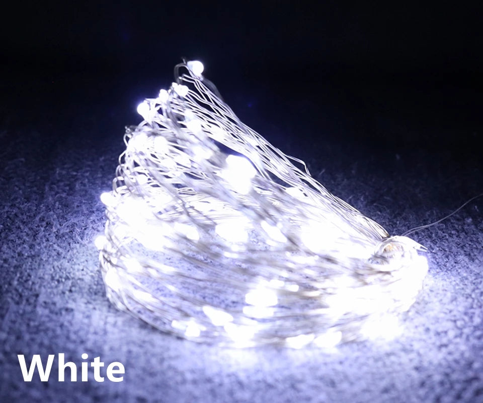 ドレープライト|イベント・クリスマス装飾|LEDストリングライト 銅線(1〜10m )