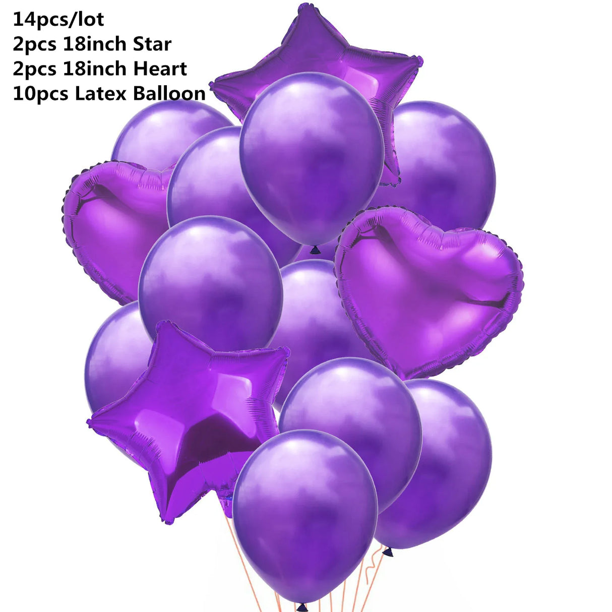 ミックスメタリックバルーンセット 10/14個