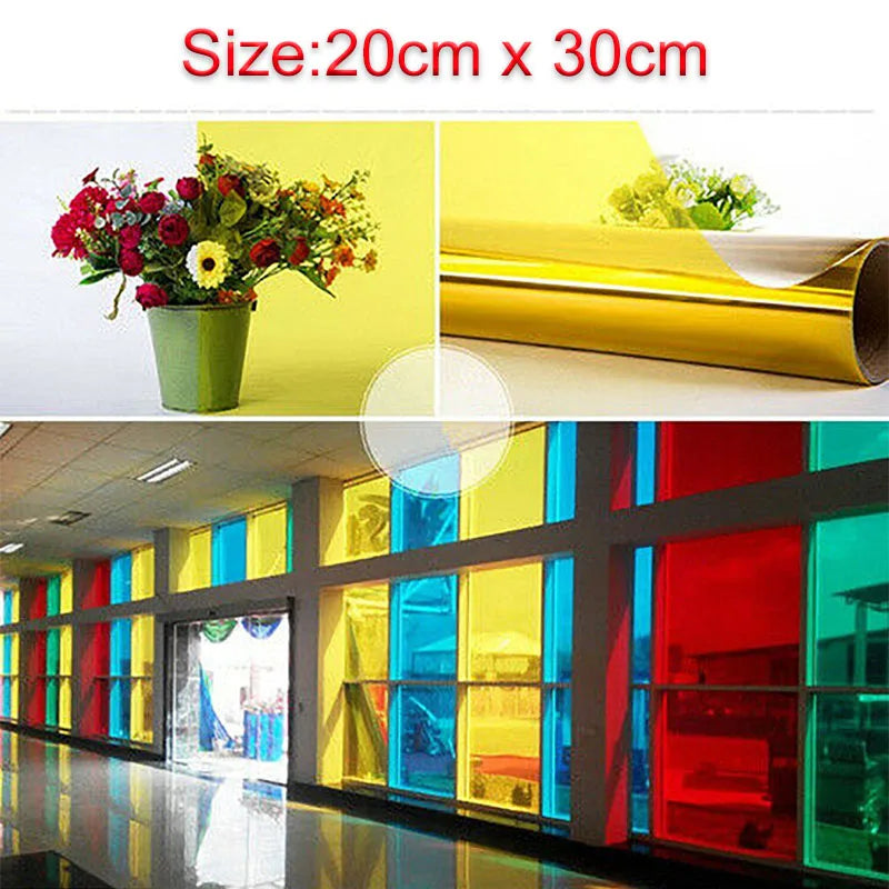 【窓用装飾シート】ステンドグラス風 透明カラーフィルム