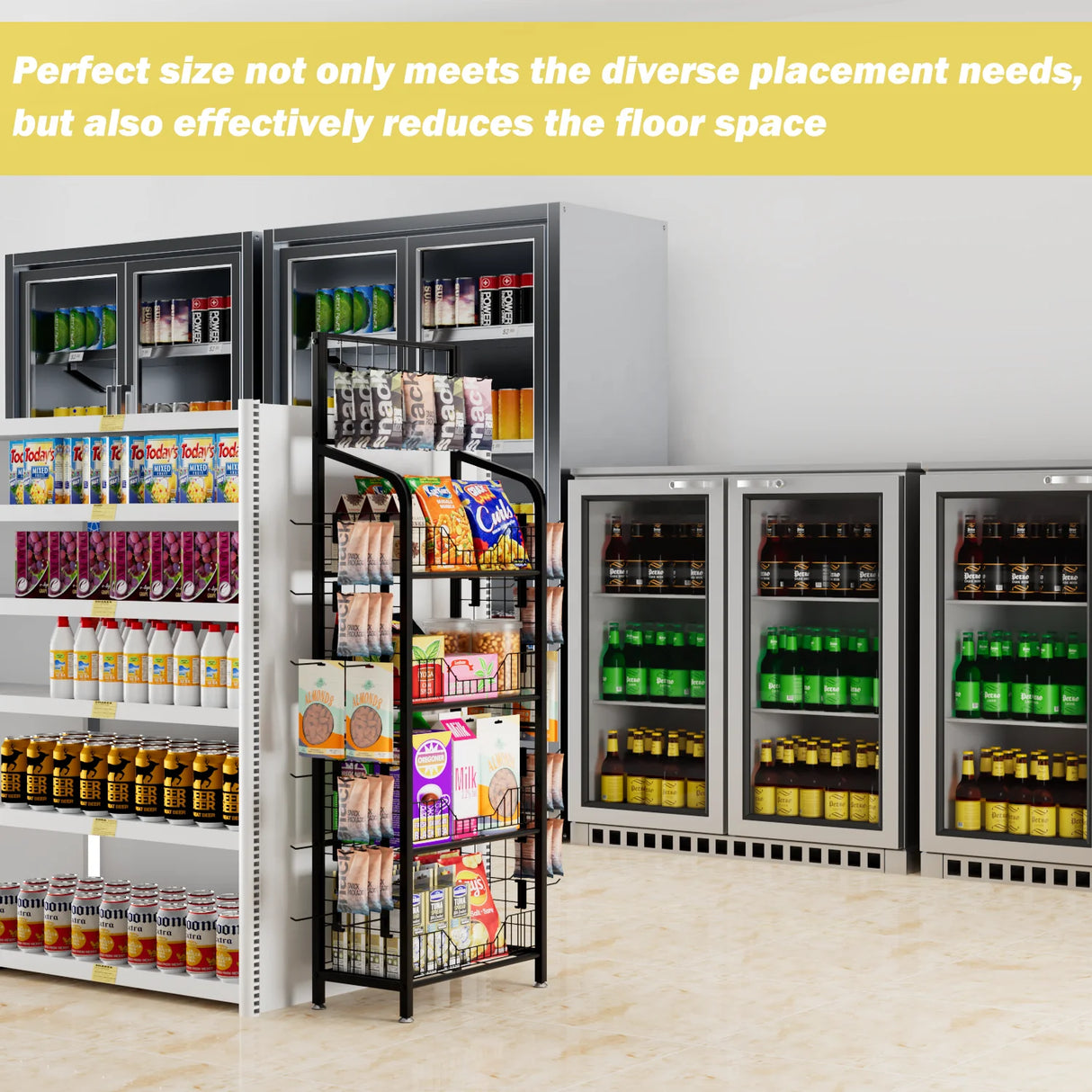 【コンビニ・スーパー用】ドリンク&スナックディスプレイラック