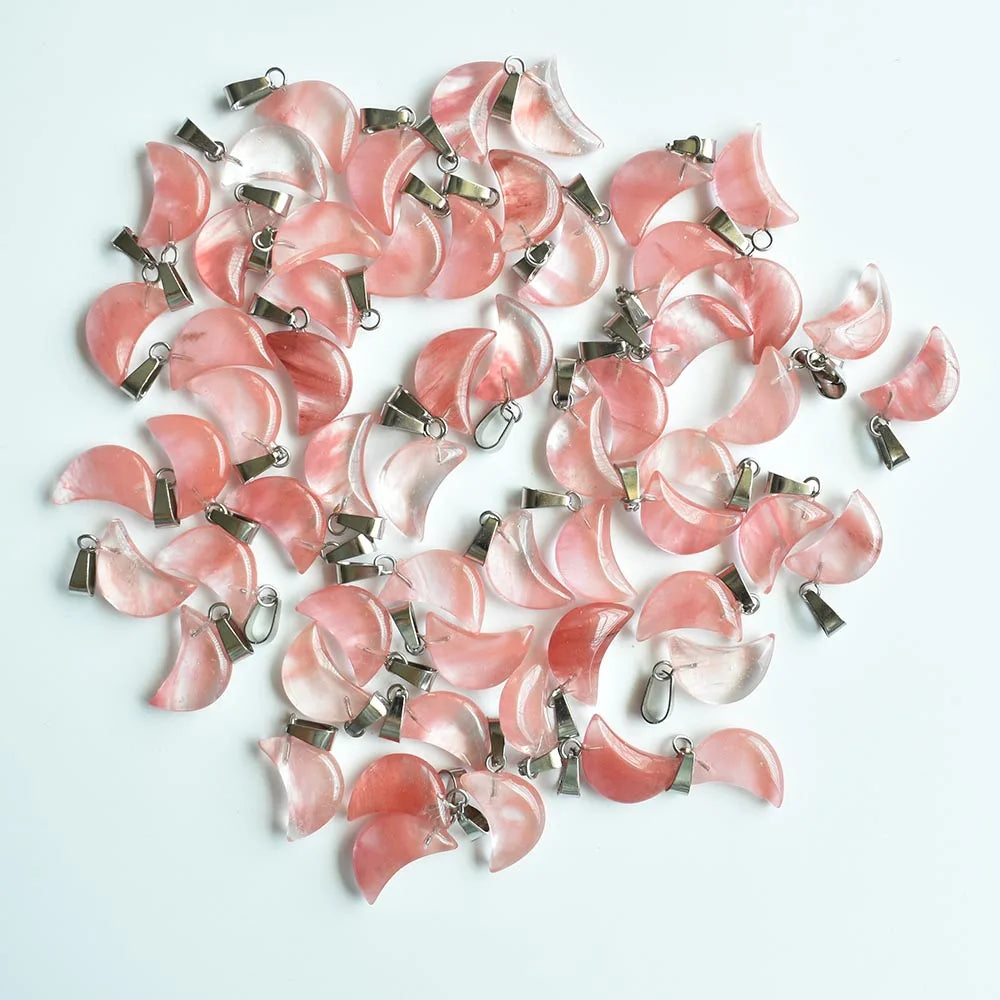 イベント装飾・パーティグッズ|天然石三日月型ペンダントヘッド(50個セット)