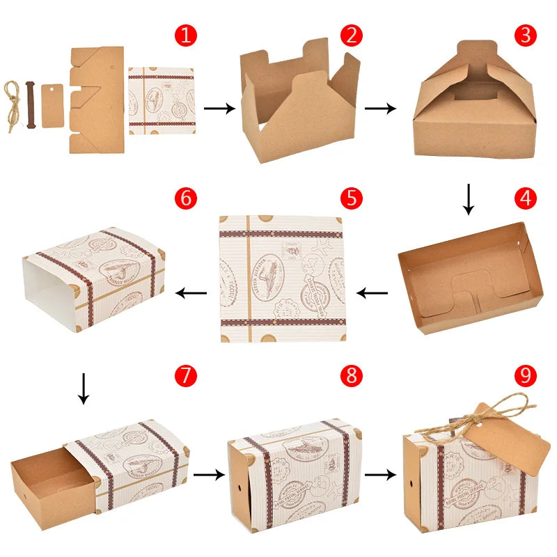 |イベント・ノベルティ用品 | クラフト紙ギフトボックス各種セット | 10/20個