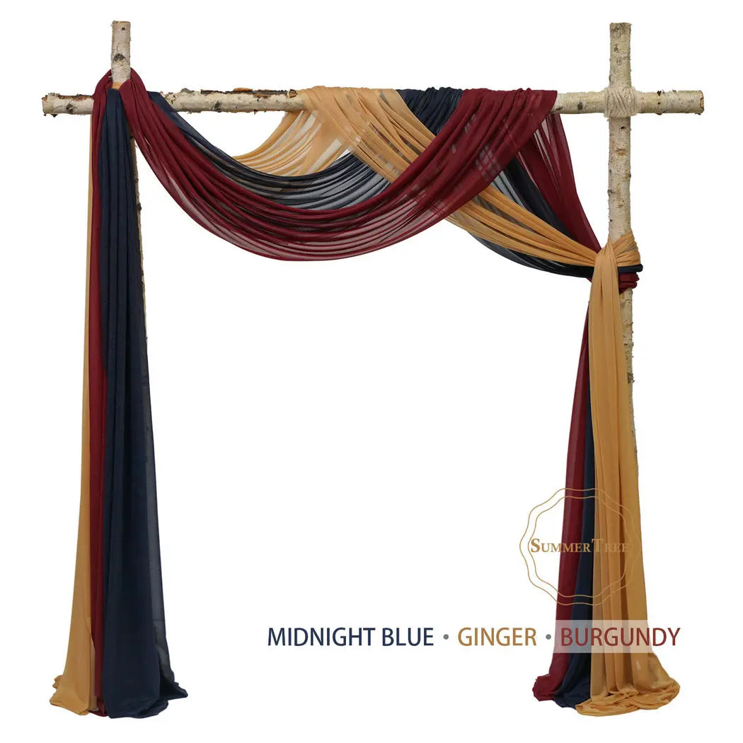 ウェディングアーチ用シフォンドレープ