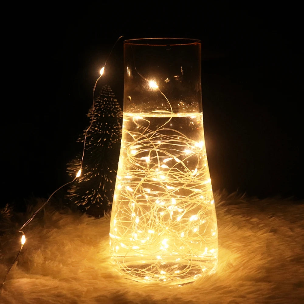 ドレープライト|イベント・クリスマス装飾|LEDストリングライト 銅線(1〜10m )