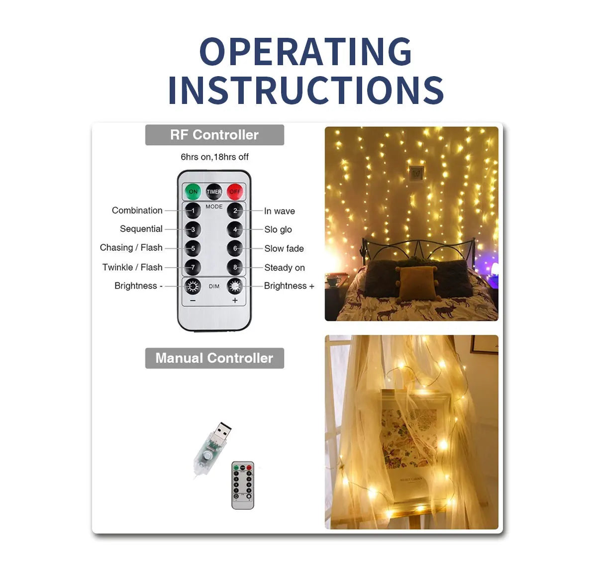 カーテンライト|イベント・クリスマス装飾|防水クリスマスカーテンライトUSB接続(幅3M/4M/6M)